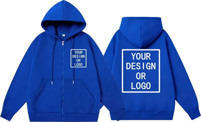 Custom Your Own Design Brand Logo/Picture Personalized Custom Men Women DIY Zipper Hoodies Sweatshirt Casual Hoody New Pullover