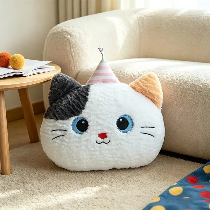 Cute Cartoon Animal Plush Pillow Soft Fluffy Pig Frog Cat Fox Sheep Kawaii Stuffed Cushion For Sofa Bedroom Home Decor Gift