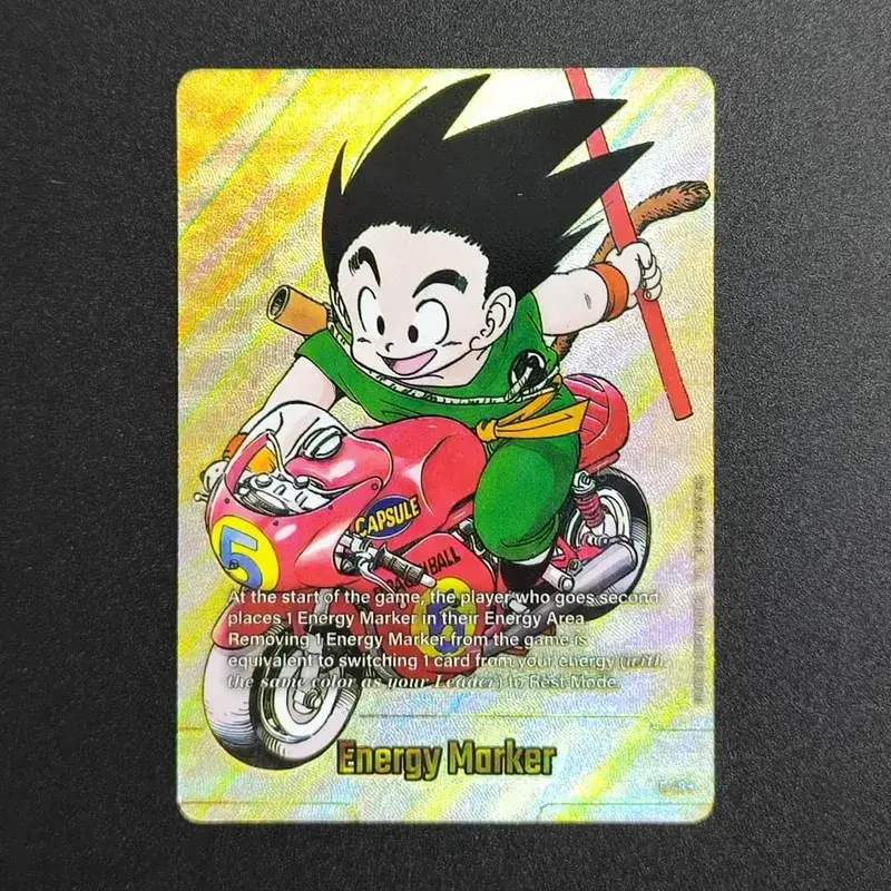 Self Made English Dragon Ball Super Fusion World Energy Markers Gold DBSFW_EM Son Goku Game Collection Flash Card Toy