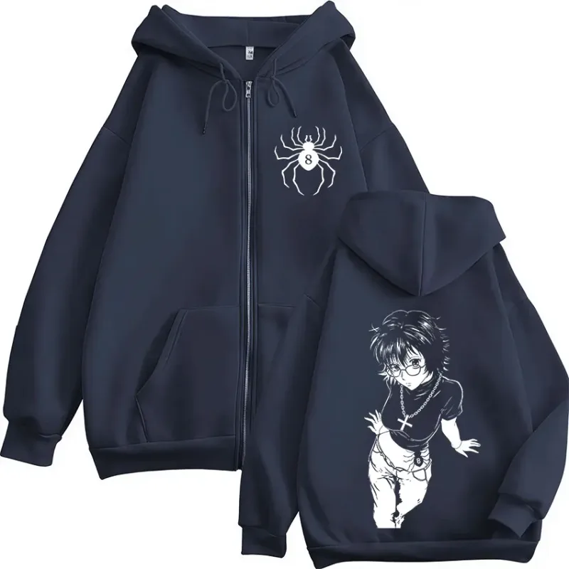 Anime Hunter X Hunter Shizuku Phantom Troupe Zipper Hoodies Men's Women Clothing Casual Zip Up Hooded Sweatshirts Jackets Coat