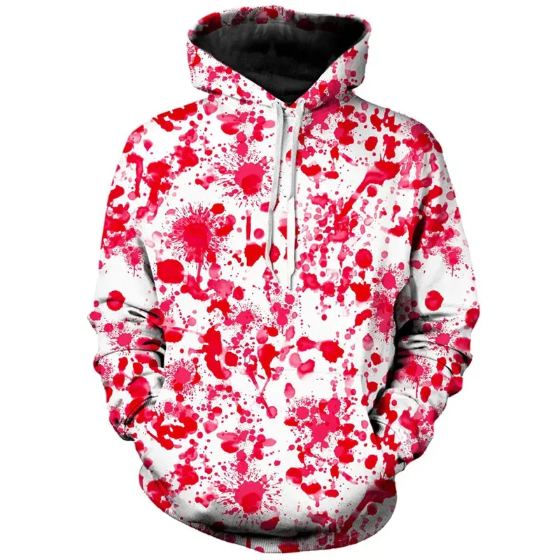 YOU 2026 Halloween Hoodies Men Women Full Print Terror Blood Graphic Sweatshirt Hoody Sudaderas Originales