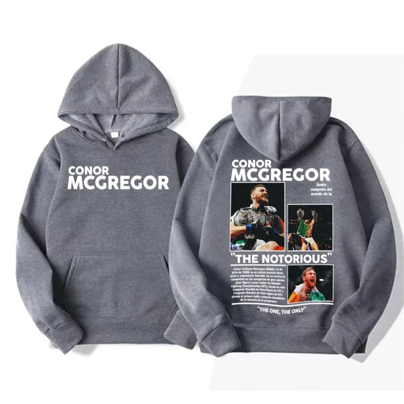Conor Mcgregor The Notorious Merch Hoodies Men's Clothes Harajuku Cool High Street Sweatshirt Long Sleeve Loose Oversized Hoodie