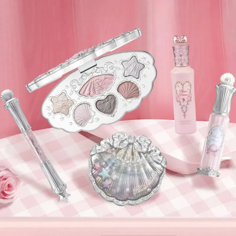 Flowerknows Set regalo trucco tutto-in-uno Ombretto, fard, correttore e smalto per labbra Flower Know Kit completo maquillage professionale