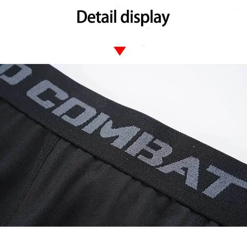 Men Boxers Sports Underwear Underpants Gym Shorts M L XL Black Quick-Drying Sweatpants Moisture Absorption Breathable Fitness