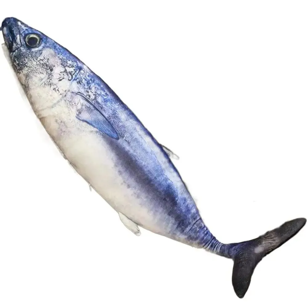 PP Cotton Simulation Sea Fish Stuffed Soft Sea Fish Stuffed Saury Salmon Fish Sleeping Pillow Girls Chrismas Gift