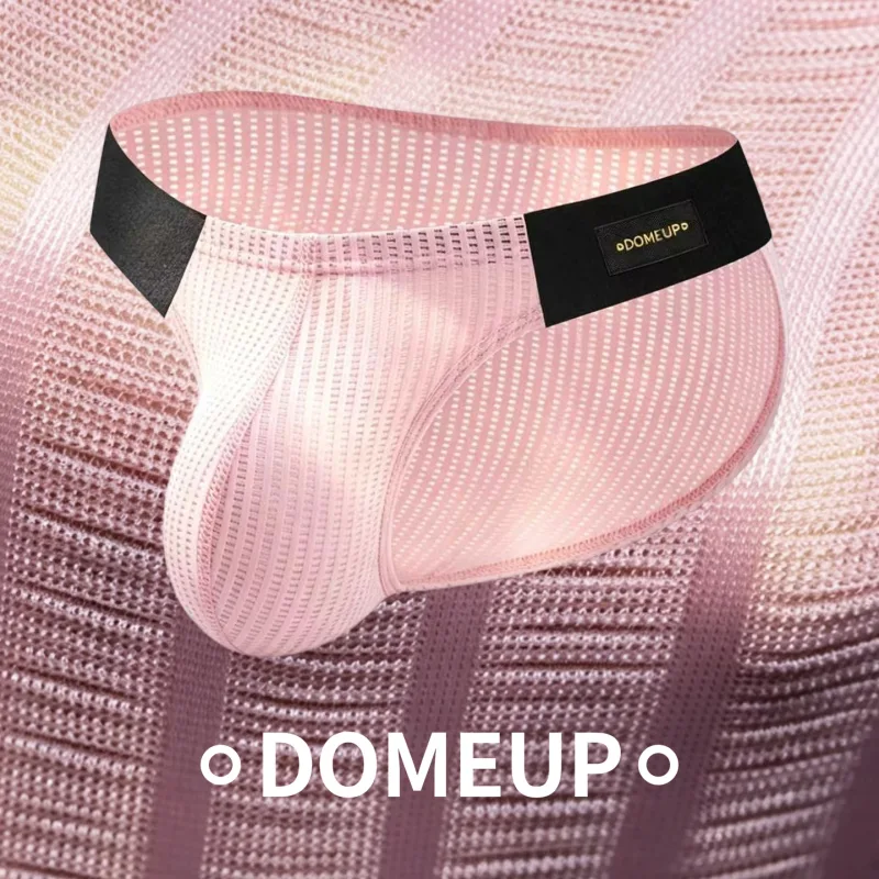 Men Vertical Stripe Mesh Bikini Briefs 3D Pouch Underwear Low Waist Elastic Waistband Breathable Male Panties DP911 3256812861254528
