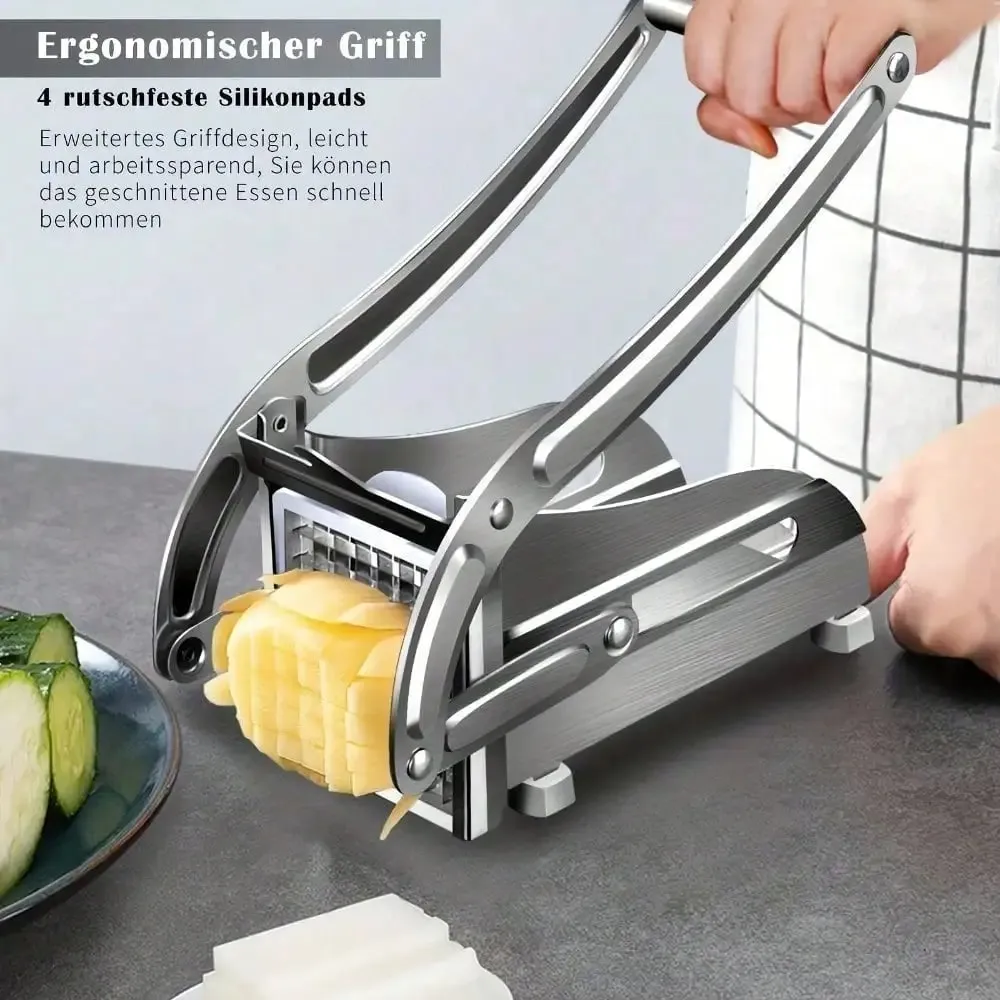 Vegetable Cutter French Fry Cutter Stainless Steel Fruit Cutter French Fry Chopper Potato Slicer Vegetable Chopper Onion Chopper Food Chopper Chopper For Potatoes Carrots Cucumbers Kitchen Supplies Kitchen Gadgets Kitchen Accessories