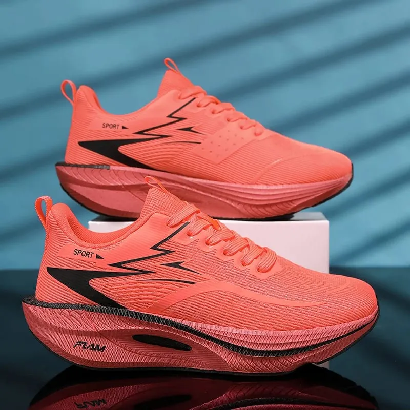 Marathon Men Sports Running Shoes Women's Carbon Board Air Cushion Breathable Athletic Lightweight Comfortable Nonskid Sneakers