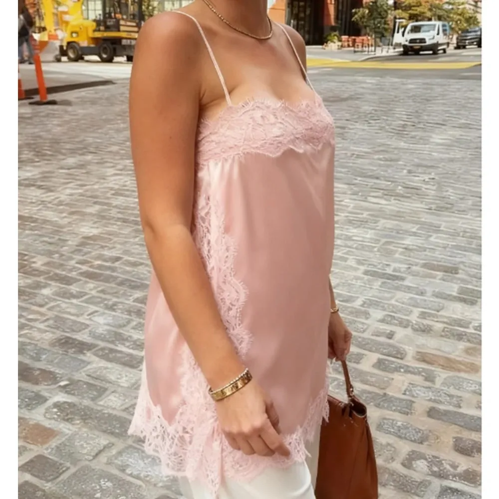 Vintage Sexy Floral Lace Satin Patchwork Camisole for Women Boho y2k Solid Sleeveless Backless Beach Chic Tops Cropped