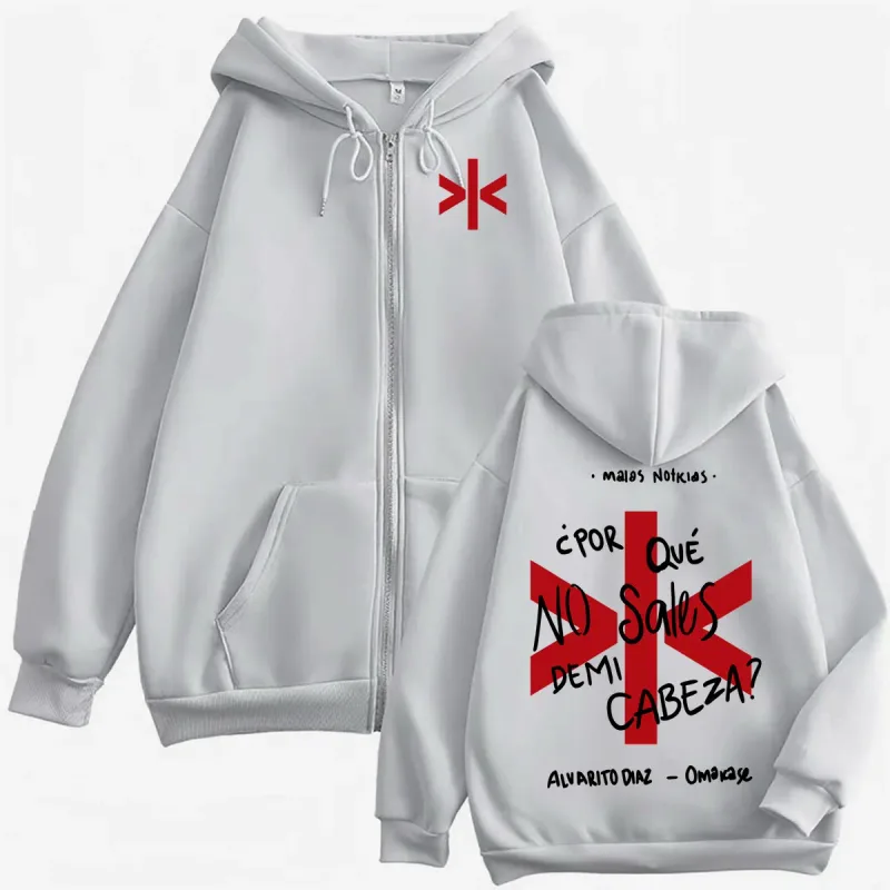 Alvaro Diaz Omakase Album Print Jacket Sweatshirts Men Women Casual Long Sleeve Zip Up Hoodies Fashion High Street Zipper Hoodie
