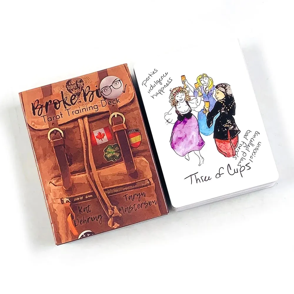 Broke B Word Tarot Cards Games Vibrant Illustrations Easy-to-Read Guide Great For Beginners Divination Meditation & Party Game