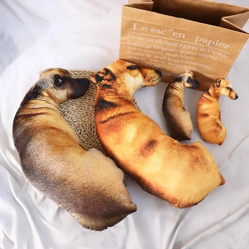 3D Lifelike Animal Throw Pillow Soft Creative Dog Pillow Cushion Office