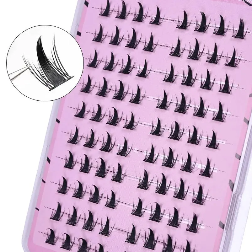 5D Fluffy Thick Curling Fake Eyelashes Easy Application Glue-free Self-adhesive Lashes for Daily Party Makeup Cute Anime Eye DIY