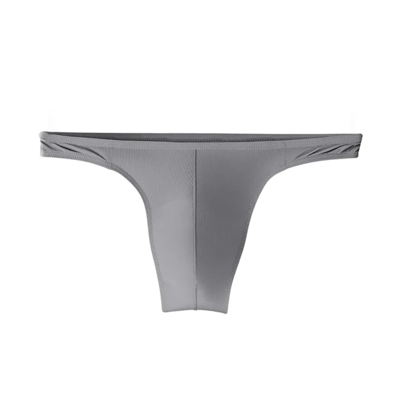 Eis Seide Tangas Männer Sexy Unterwäsche Weiche Rippen G-string Atmungsaktive Unterhose Nahtlose Höschen Männliche Dessous Ausbuchtung Beutel Briefs