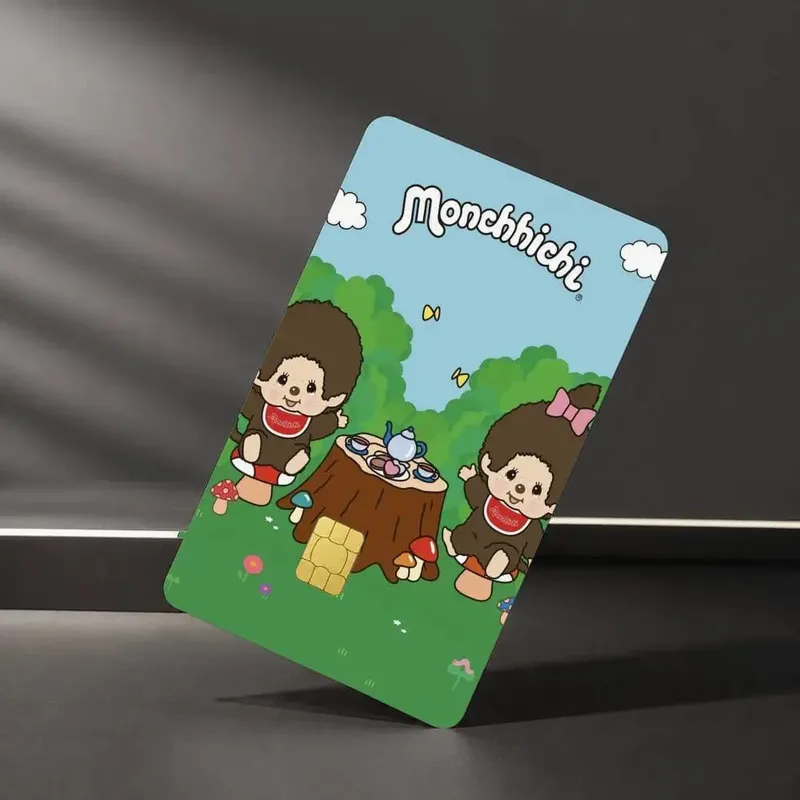 Cute M-MonchhichiS Sticker Film Tape Skin for Credit Card Debit Card Waterproof Stickers