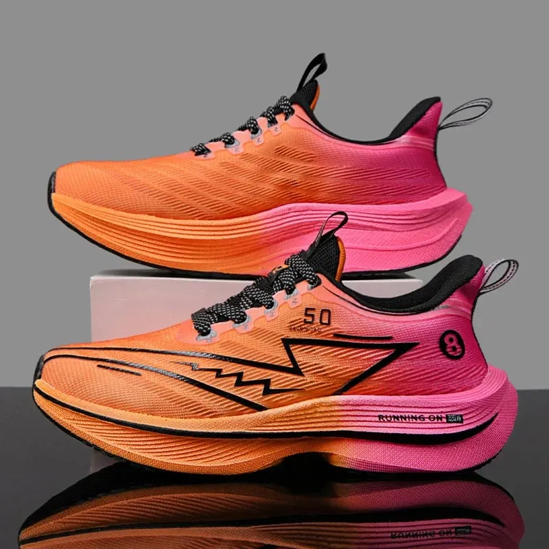 Men Sports Running Shoes Casual Marathon Breathable Lightweight Women's Comfortable Athletic Nonskid Walking Sneakers Outdoors