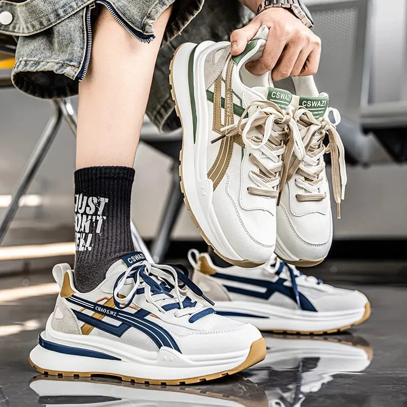 Men's Shoe Breathable Thick Soled Casual Sneakers Outdoor Running Four Seasons New Tennis Men Soft Soles Comfort Male Sneakers