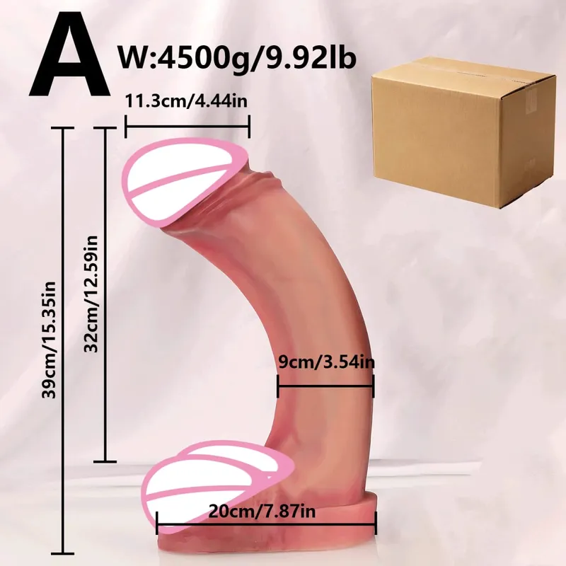 Super Realistic Huge Dildo Thick Soft Silicone Penis Suction Cup Suitable for Vaginal Insertion Adult Sex Toys for Women Men Gay