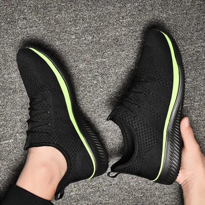 Heren casual sportschoenen Lichte sneakers Wit buiten ademend mesh Zwart loopschoenen Atletische joggingtennisschoenen