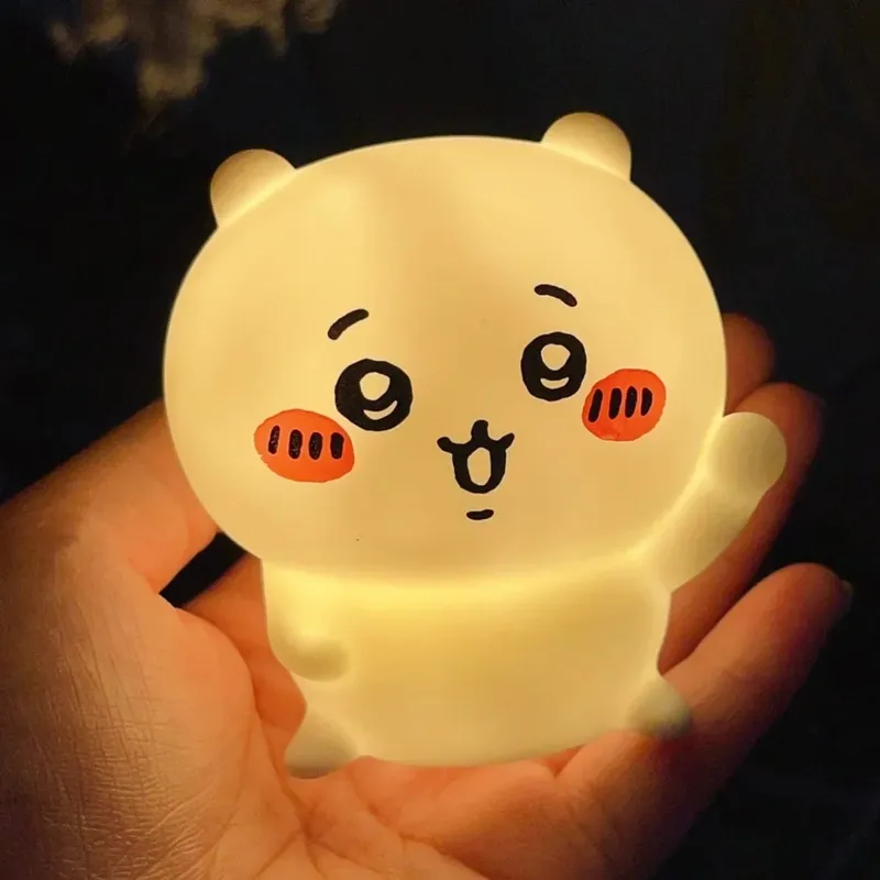 Kawaii Chikawa Bedroom Desktop Decoration Hachiware Usagi Cartoon Vinyl Doll Night Light Luminous Toy Surprise Girl Gifts