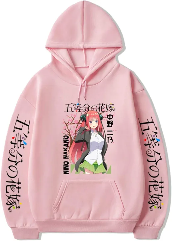 The Quintessential Quintuplets Nino Nakano Anime hoodies Unisex Oversized Long Sleeve Clothes Year round clothing sweatshirt