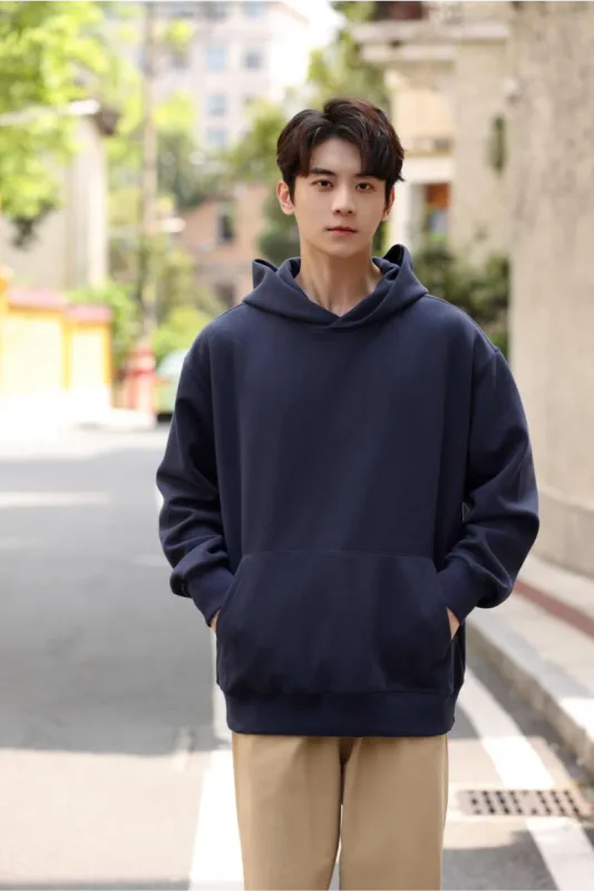 Fashionable Loose Cotton Hooded Sweatshirt for Men and Women, Customized Printed Logo, Embroidered Logo, Spring and Autumn Cloth