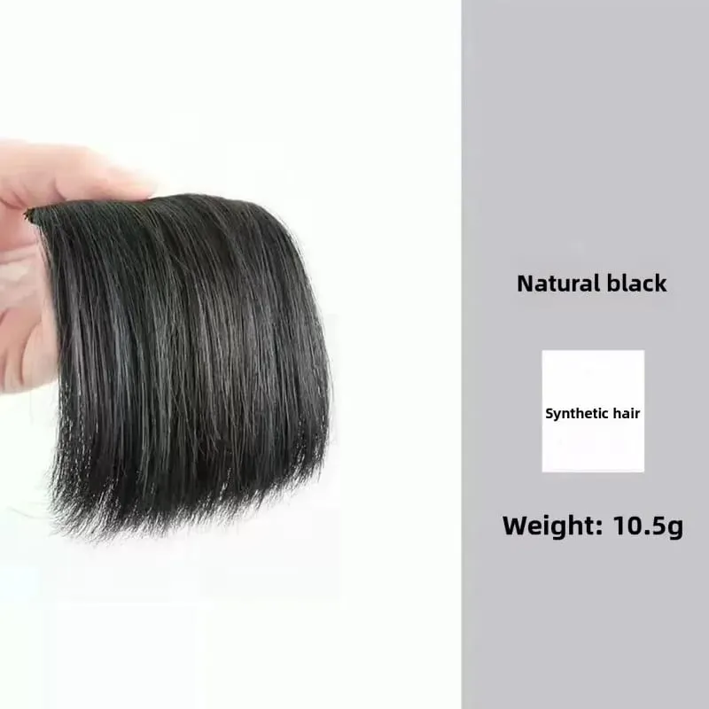 Synthetic Short Straight Pad Invisible Hair Extension Lining of Hair Top Side Cover Hairpiece for Women