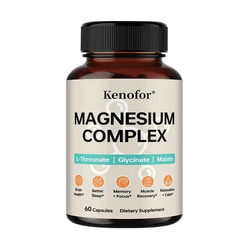 Magnesium Complex Supplement with L-threonine Glycine and Malate To Support Brain Health Memory Concentration and Sleep