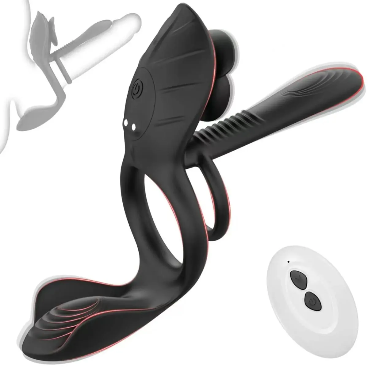 Cock Ring Vibrating for Men Ejaculation Delay Male Erectile Penis Ring G-Spot Clitoris Anal Stimulator Adult Sex Toy for Couples