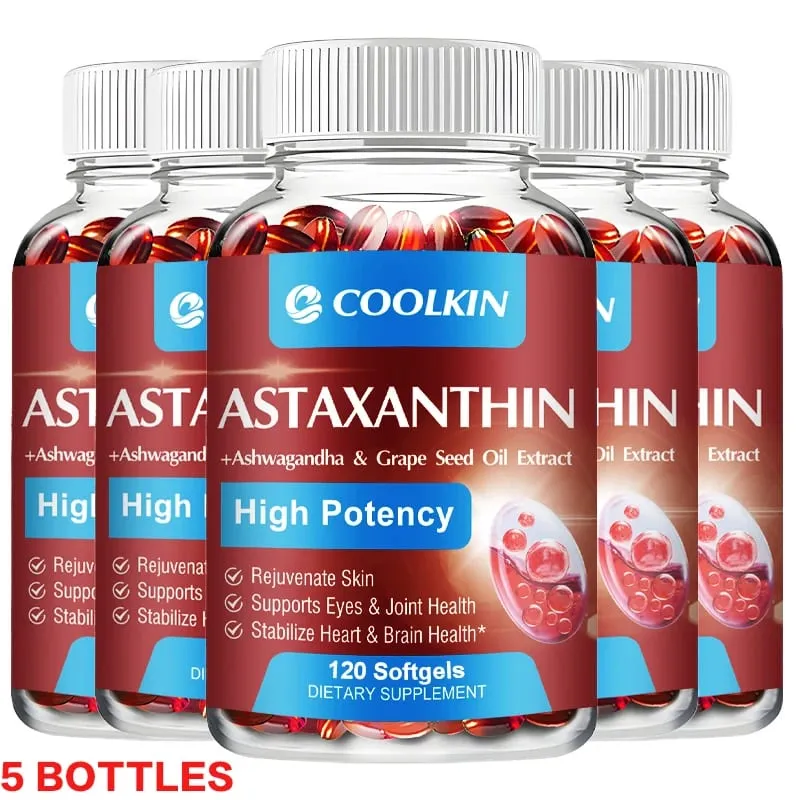 Astaxanthin - Promotes Cardiovascular Health Speeds Up Metabolism Supports Eye Joint and Skin Health