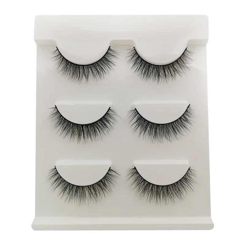 Half Eye Lashes Cat Eye Lashes 3/5/10 Pairs False Eyelashes Fluffy Soft Natural Look Clear Band 3D Mink Lashes Extension Makeup