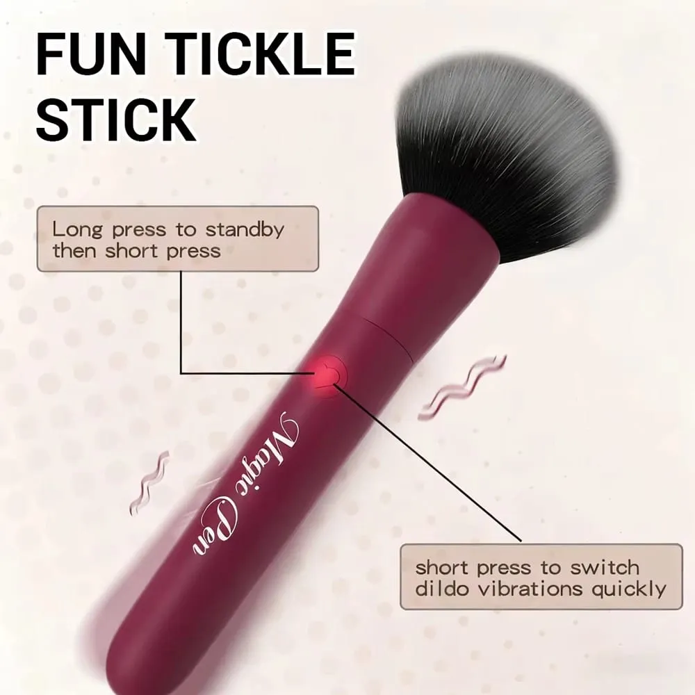 Makeup Brush G Spot Vibrator Sex Toys Powerful Vibrating Vagina Nipple Orgasm Stimulator USB Wireless Charging AV Stick Massager