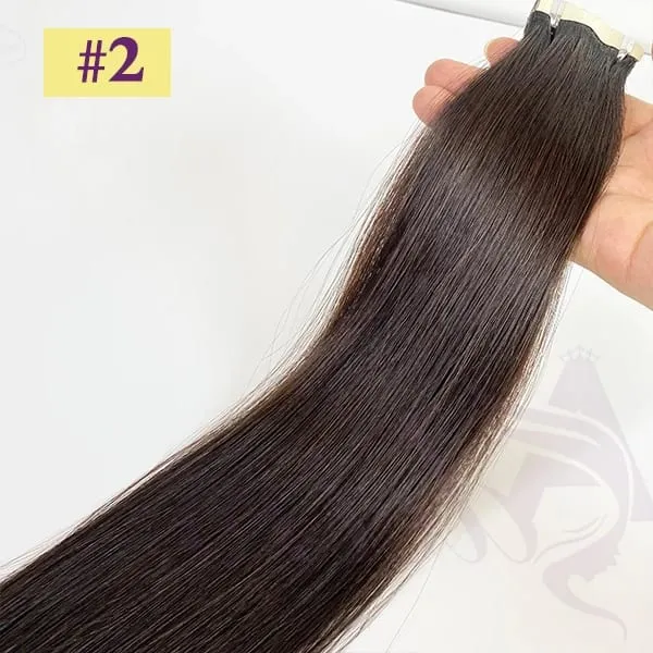 Mini Tape In Hair Extensions Really Human Hair Extensions Black Brown Blonde Invisible Tape In Straight 16"-26" For Salon