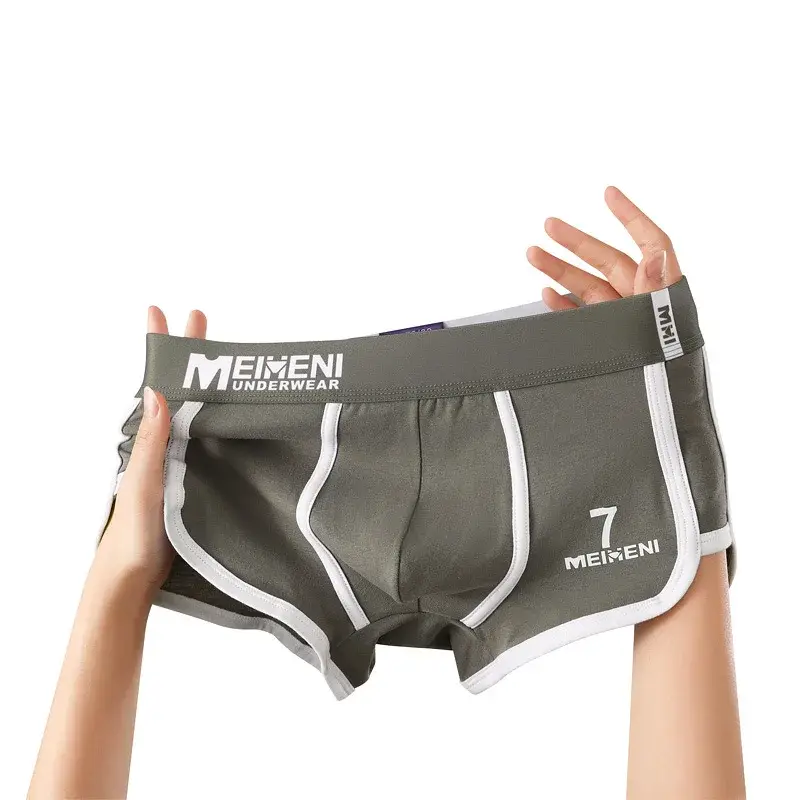 ผู้ชายกางเกงว่ายน้ำ Fashoin ยืด Arrow กางเกงขาสั้น U กระเป๋านูน Breathbale Underpants Calzoncillo Hombre ชุดชั้นใน 3D Crotch Boxer