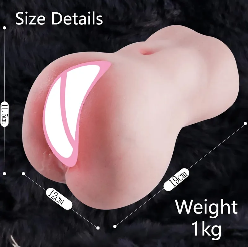Pocket Pussy Lifelike Women Vagina Anal 2 Holes Adult 18+ Adult Masturbation Sex Toys High Quality Male Portable Sex Products — image 6