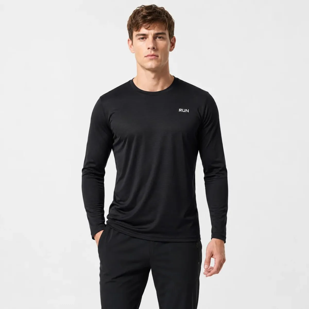 Men's Long Sleeve Quick Dry Sports T-Shirt UPF 50+ UV Protection Breathable Running Fishing Outdoor Workout Tee