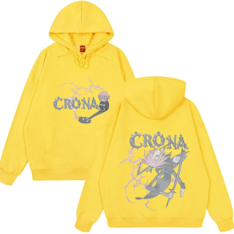 Japanese Anime Soul Eater Crona Funny Hoodies Men's Women Clothing Fashion Oversized Streetwear Casual Long Sleeve Fleece Wears