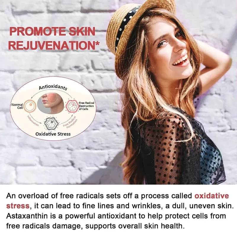 Kexinsh Astaxanthin Capsules 20mg Promotes Cardiovascular Health and Accelerates Metabolism supporting Eye Joint & Skin Health