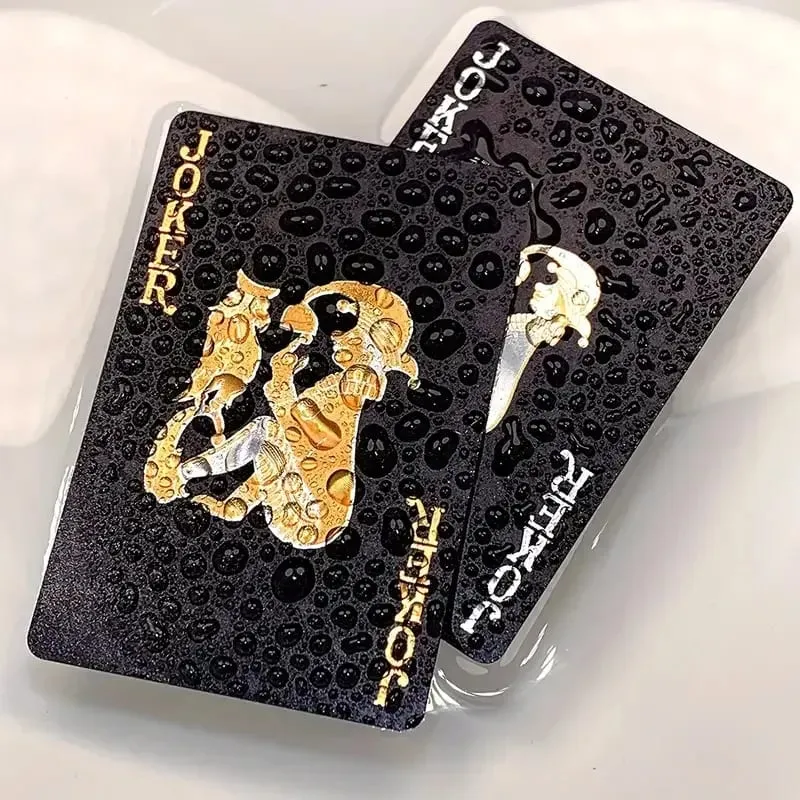 New Color Black Gold Playing Card Game Card Group Waterproof Poker Suit Magic Dmagic Package Board Game Collection Entertainment