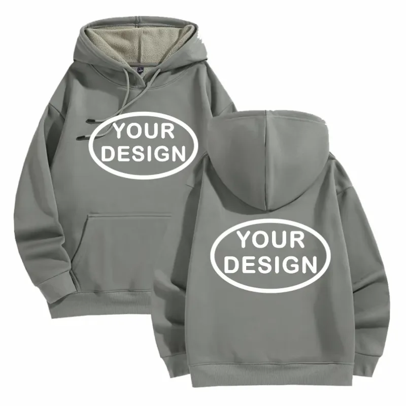 Customized Printed Men's And Women's Hoodies Loose Casual Fashion Long Sleeved Pullovers Embroidered LOGO Street Sports Shirts