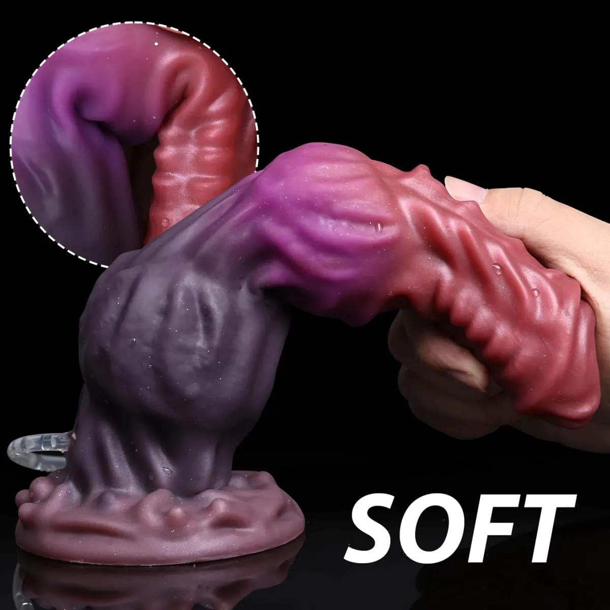 Ejaculation Monster Dildo Soft Silicone Penis Inflatable Big Knot Dildos Squirting Strong Sucker Dick Sex Toy for Women Men 18+