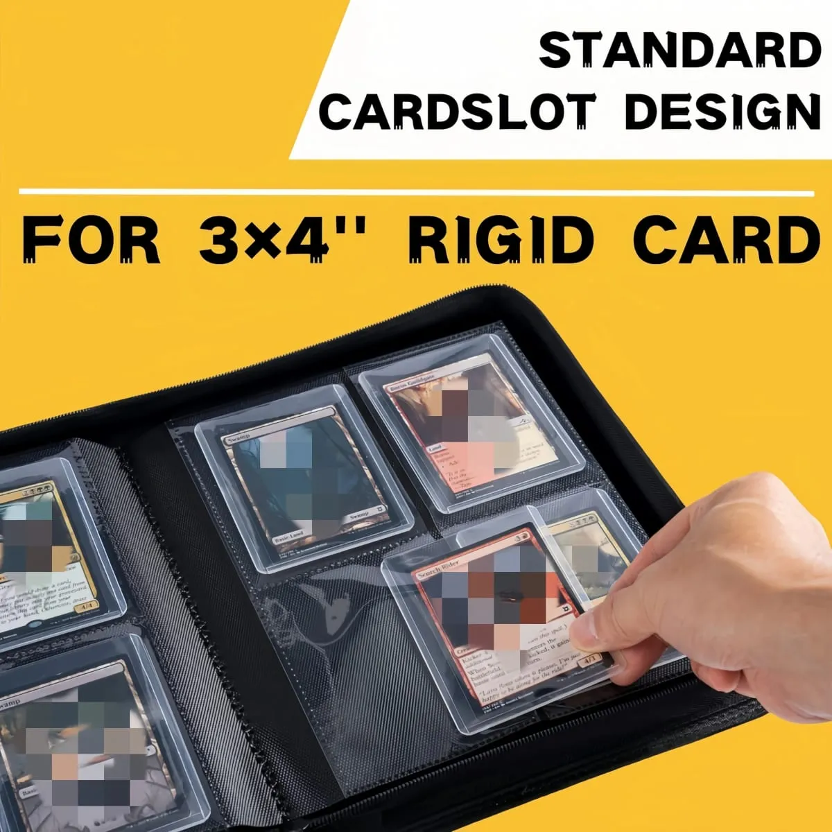 TopLoader 4-Pocket Card Binder (160 Cards) – Black/ Industrial-strength storage for TCG & sports cards. Collector's dream
