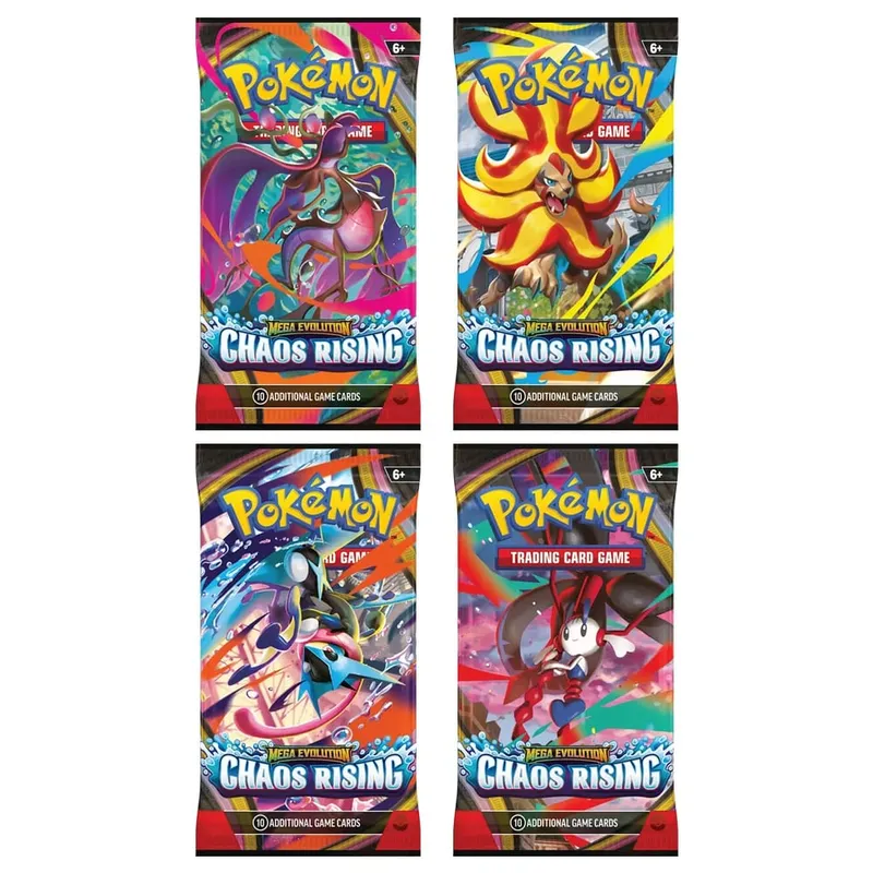 2026 New Pokémon Cards Chaos Rising Booster Box 36 Packs 360 Cards English TCG Collectible Trading Card Game Toys for Kids Gift
