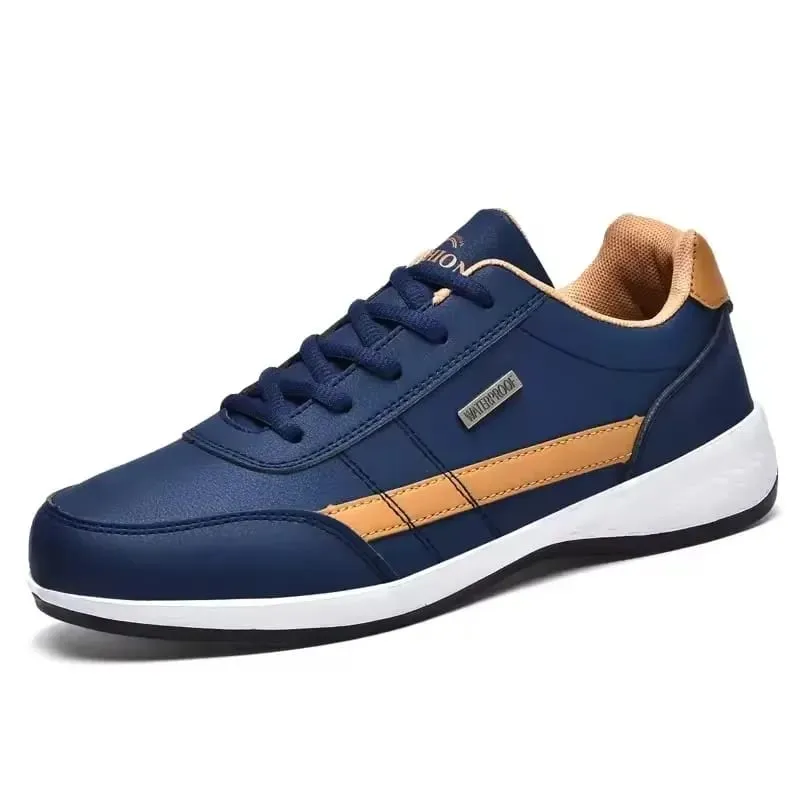 Novo tênis de corrida masculino de couro à prova dwaterproof água atlético homem resistente ao desgaste sapatos esportivos confortáveis ​​sapatos masculinos