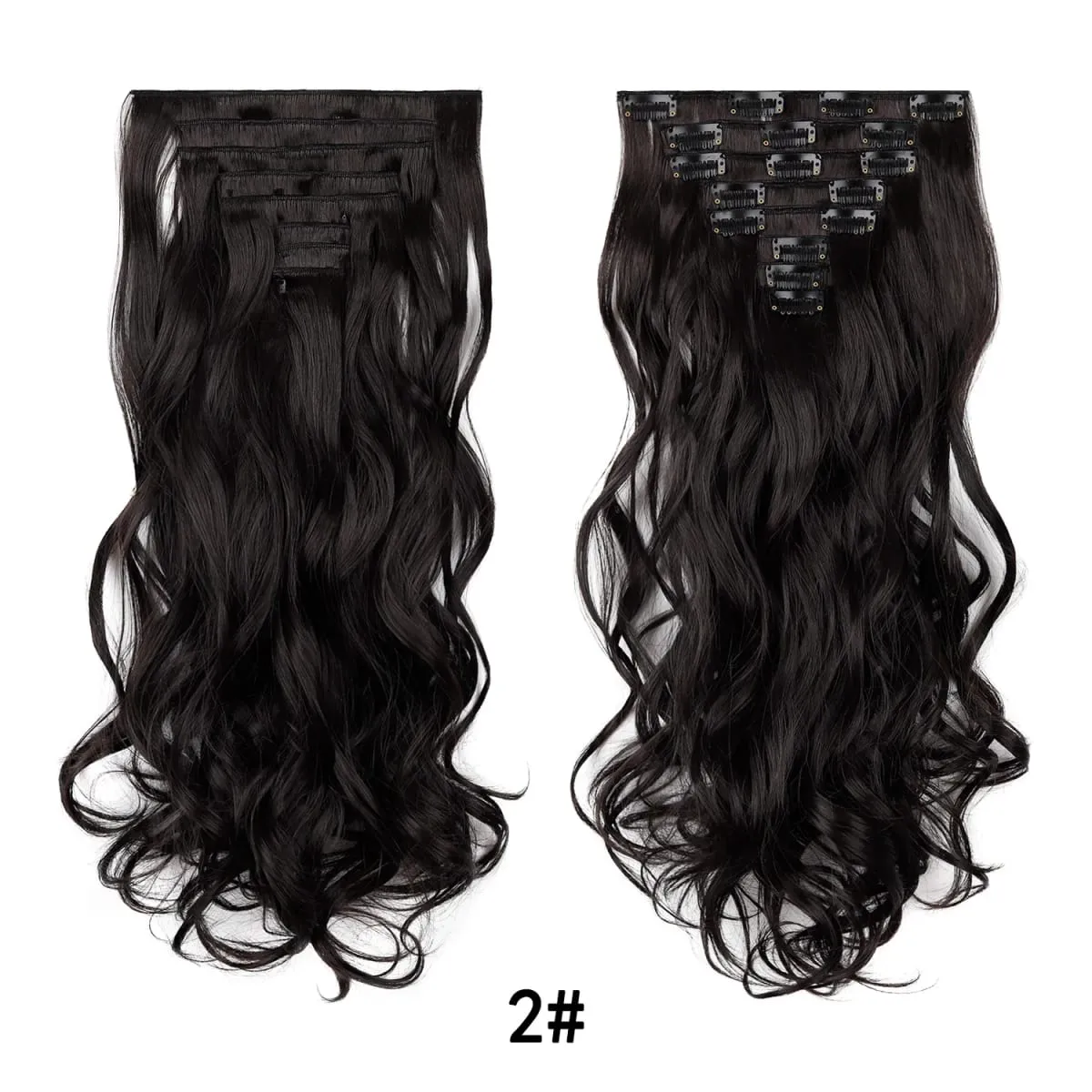 Clip In Hair Extension Curly 24 Inch 8 Pieces Hair Extensions for Women Daily Wear Work & Casual Styling Synthetic Hair Pieces