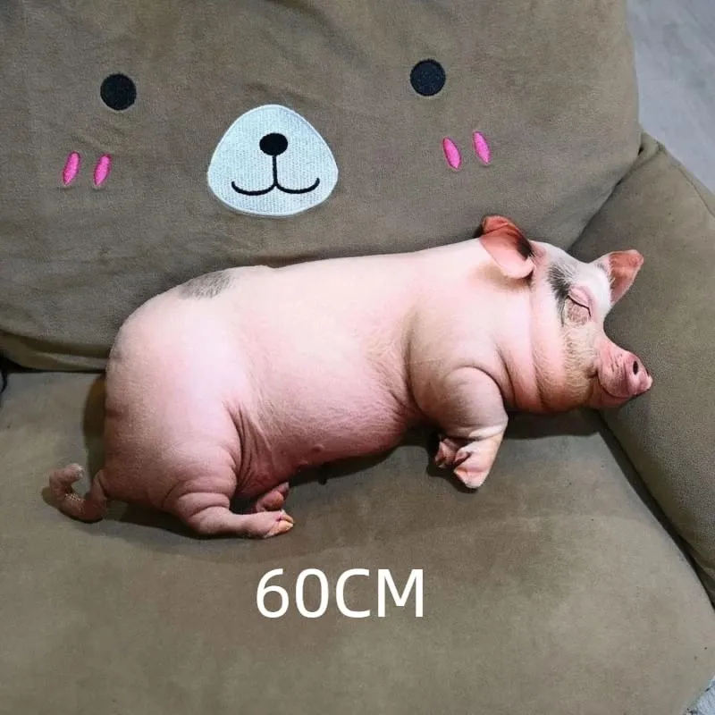 Realistic 3D Pig Shaped Plush Pillow Soft Comfortable Fabric Perfect For Sofa Decor Bed Rest Birthday Gift For Kids And Adults