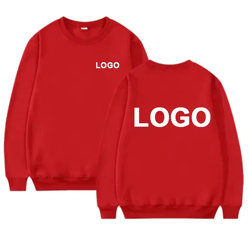 DIY Design Round Neck Hoodies Men Fashiong Customized Printed Loose Long Sleeve Pullover Women Casual Streetwear Sweatshirts