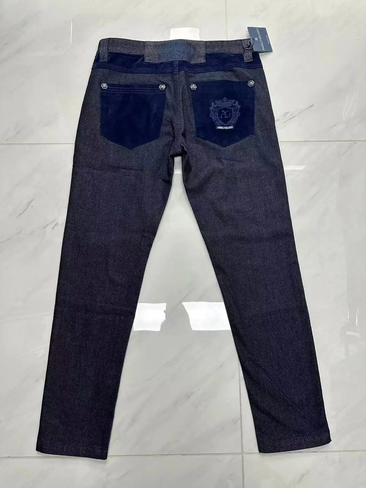 Jeans Cotton Thick Men 2027 new Embroidery elasticity Fashion zipper High quality comfortable Big size 34-42 long Pants