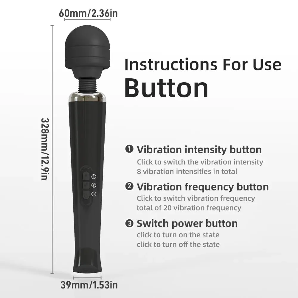 Big AV Body Massager Magic Wand Powerful Vibrator for Women G Spot Clitoris Stimulator USB Charging Adult Sex Toys for Woman