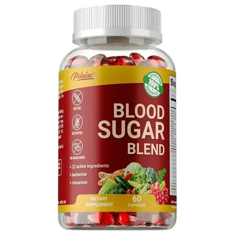 Blood Sugar Blend Capsules - Balanced Blood Sugar Metabolism Improves Hypoglycemia Increases Energy Improves Vitality
